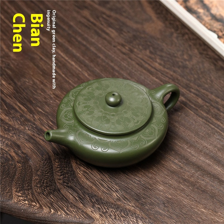 Emerald Dewdrop Yixing Green Clay Teapot