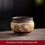 plum blossom clay tea cup