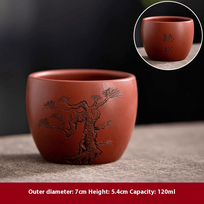 purple sand tea cup with handmade craft