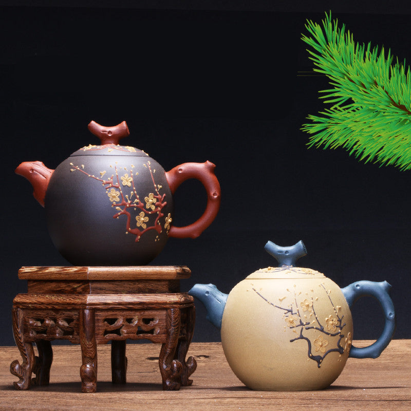 Handmade Purple Sand Teapot, available Two Colors