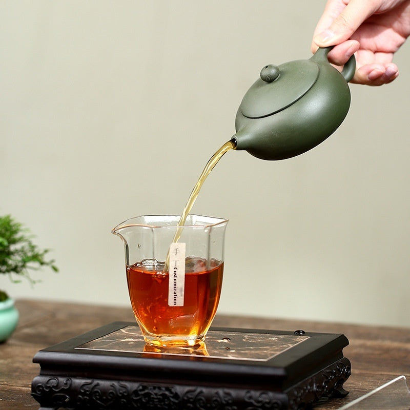 Bian xishi green clay teapots