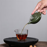 Emerald Dewdrop Yixing Green Mud Teapot