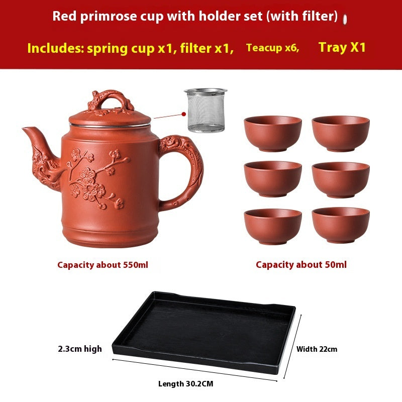 purple clay teapot set