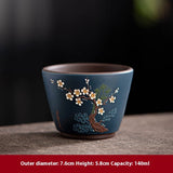 blue yixing purple sand tea cup