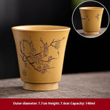 yellow mud clay tea cup