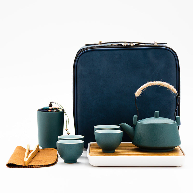 Handle Ceramic Teapots & Cups Tea Set